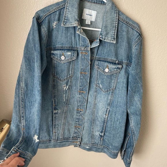 Old Navy boyfriend denim jacket - Picture 3 of 5